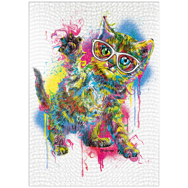 Darstellung des Puzzle Motivs puzzleplate Kitty Saying Hello 1000 Puzzle