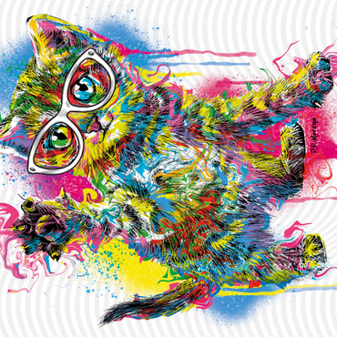 Darstellung des Puzzle Motivs Kitty Saying Hello 1000 Puzzle 3D Modell