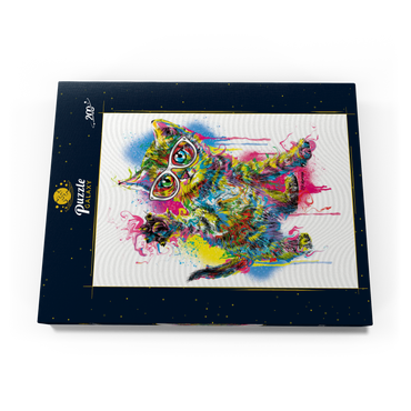 Darstellung des Puzzle Motivs Kitty Saying Hello 200 Puzzle Schachtel Ansicht3