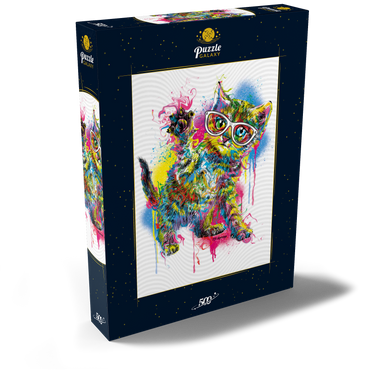 Darstellung des Puzzle Motivs Kitty Saying Hello 500 Puzzle Schachtel Ansicht2