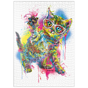 Darstellung des Puzzle Motivs puzzleplate Kitty Saying Hello 500 Puzzle