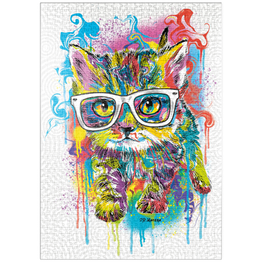 Darstellung des Puzzle Motivs puzzleplate Kitten Soft Eyes 1000 Puzzle