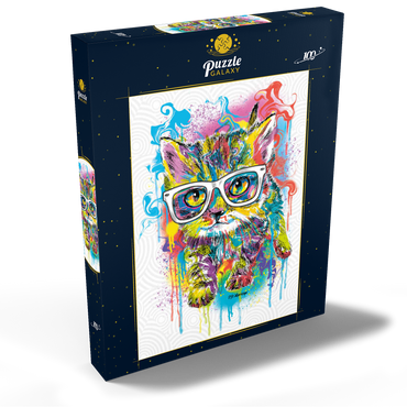 Darstellung des Puzzle Motivs Kitten Soft Eyes 100 Puzzle Schachtel Ansicht2