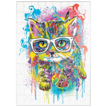 Darstellung des Puzzle Motivs puzzleplate Kitten Soft Eyes 100 Puzzle