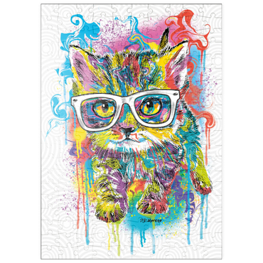 Darstellung des Puzzle Motivs puzzleplate Kitten Soft Eyes 200 Puzzle