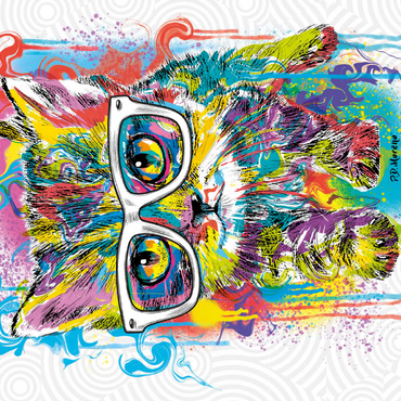 Darstellung des Puzzle Motivs Kitten Soft Eyes 200 Puzzle 3D Modell