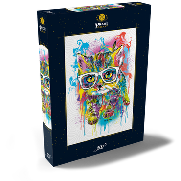 Darstellung des Puzzle Motivs Kitten Soft Eyes 500 Puzzle Schachtel Ansicht2