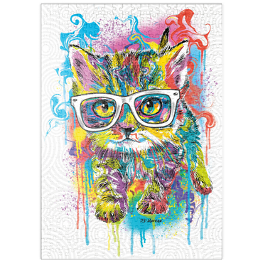 Darstellung des Puzzle Motivs puzzleplate Kitten Soft Eyes 500 Puzzle