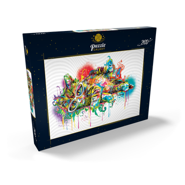 Darstellung des Puzzle Motivs Lazy Cat 200 Puzzle Schachtel Ansicht2