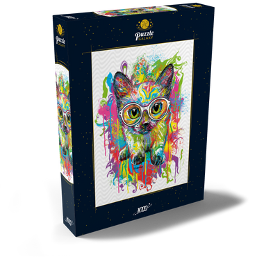 Darstellung des Puzzle Motivs Kitten with Glasses 1000 Puzzle Schachtel Ansicht2