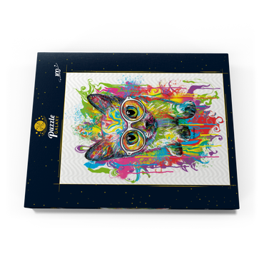 Darstellung des Puzzle Motivs Kitten with Glasses 100 Puzzle Schachtel Ansicht3