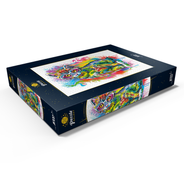 Darstellung des Puzzle Motivs Tilted Kitty 1000 Puzzle Schachtel Ansicht1