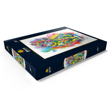 Darstellung des Puzzle Motivs Tilted Kitty 200 Puzzle Schachtel Ansicht1