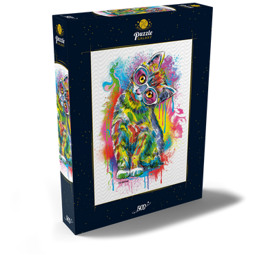 Darstellung des Puzzle Motivs Tilted Kitty 500 Puzzle Schachtel Ansicht2