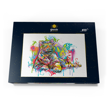 Darstellung des Puzzle Motivs Kitten Staring Away 1000 Puzzle Schachtel Ansicht3