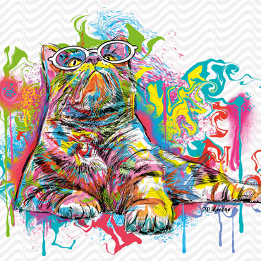 Darstellung des Puzzle Motivs Kitten Staring Away 1000 Puzzle 3D Modell