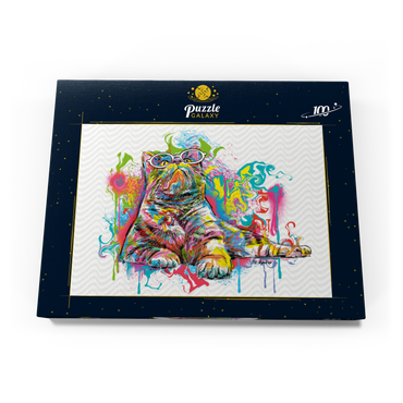 Darstellung des Puzzle Motivs Kitten Staring Away 100 Puzzle Schachtel Ansicht3