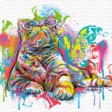 Darstellung des Puzzle Motivs Kitten Staring Away 100 Puzzle 3D Modell