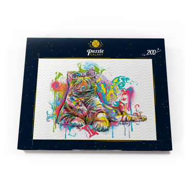 Darstellung des Puzzle Motivs Kitten Staring Away 200 Puzzle Schachtel Ansicht3