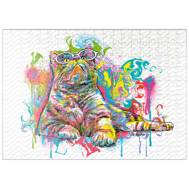 Darstellung des Puzzle Motivs puzzleplate Kitten Staring Away 200 Puzzle
