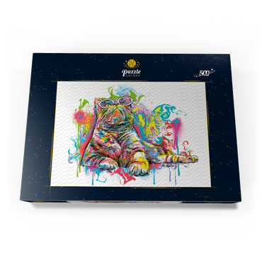 Darstellung des Puzzle Motivs Kitten Staring Away 500 Puzzle Schachtel Ansicht3