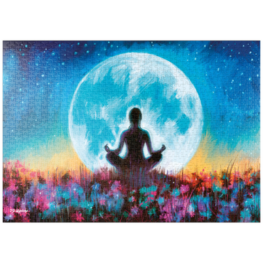 Darstellung des Puzzle Motivs puzzleplate Yoga Moon 1000 Puzzle