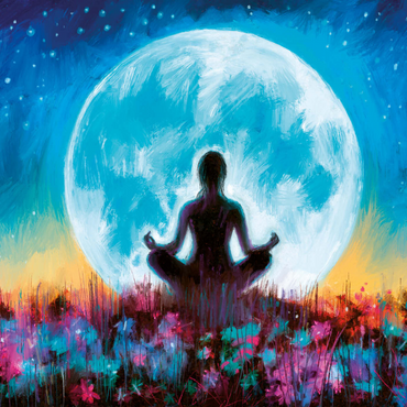 Darstellung des Puzzle Motivs Yoga Moon 1000 Puzzle 3D Modell