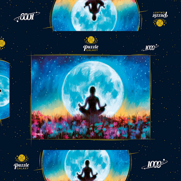 Darstellung des Puzzle Motivs Yoga Moon 1000 Puzzle Schachtel 3D Modell