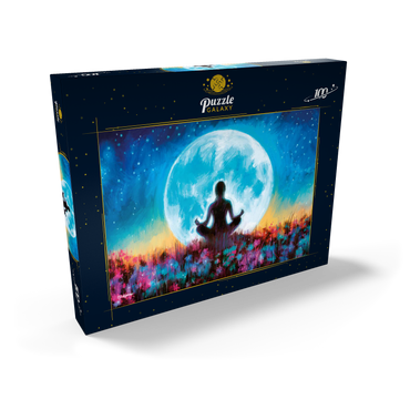Darstellung des Puzzle Motivs Yoga Moon 100 Puzzle Schachtel Ansicht2