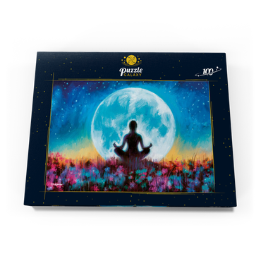 Darstellung des Puzzle Motivs Yoga Moon 100 Puzzle Schachtel Ansicht3