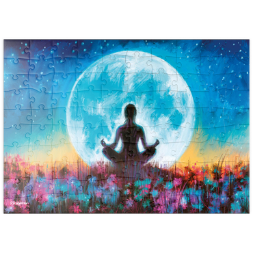 Darstellung des Puzzle Motivs puzzleplate Yoga Moon 100 Puzzle