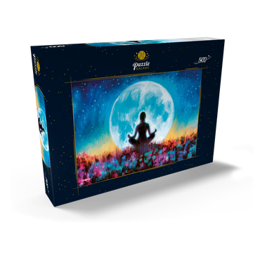 Darstellung des Puzzle Motivs Yoga Moon 500 Puzzle Schachtel Ansicht2