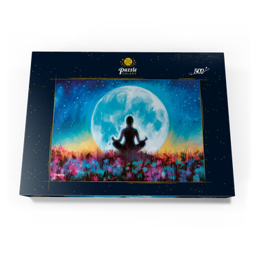 Darstellung des Puzzle Motivs Yoga Moon 500 Puzzle Schachtel Ansicht3