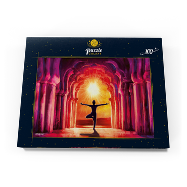 Darstellung des Puzzle Motivs Yoga Sunrise 100 Puzzle Schachtel Ansicht3
