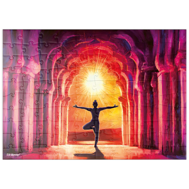 Darstellung des Puzzle Motivs puzzleplate Yoga Sunrise 100 Puzzle