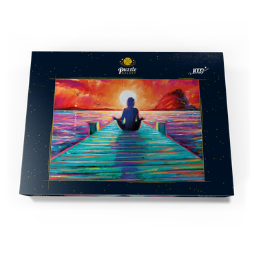 Darstellung des Puzzle Motivs Yoga on the Dock 1000 Puzzle Schachtel Ansicht3