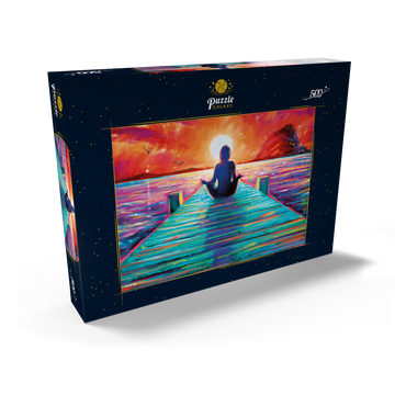 Darstellung des Puzzle Motivs Yoga on the Dock 500 Puzzle Schachtel Ansicht2
