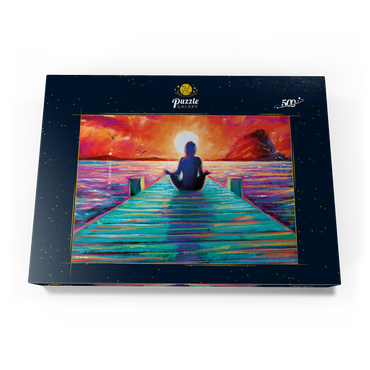 Darstellung des Puzzle Motivs Yoga on the Dock 500 Puzzle Schachtel Ansicht3