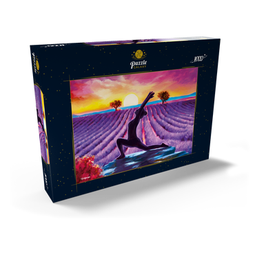 Darstellung des Puzzle Motivs Yoga by the Flowers 1000 Puzzle Schachtel Ansicht2