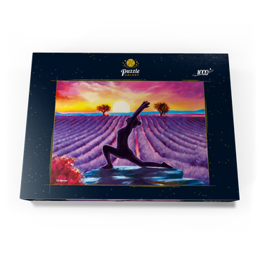 Darstellung des Puzzle Motivs Yoga by the Flowers 1000 Puzzle Schachtel Ansicht3