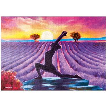 Darstellung des Puzzle Motivs puzzleplate Yoga by the Flowers 1000 Puzzle