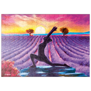 Darstellung des Puzzle Motivs puzzleplate Yoga by the Flowers 200 Puzzle