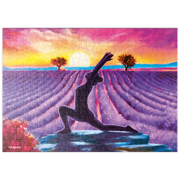 Darstellung des Puzzle Motivs puzzleplate Yoga by the Flowers 500 Puzzle