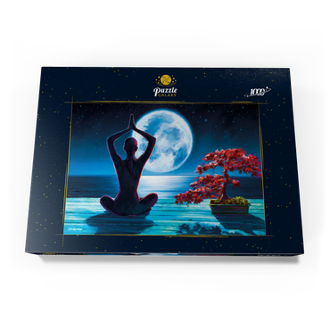 Darstellung des Puzzle Motivs Yoga with the Ocean 1000 Puzzle Schachtel Ansicht3