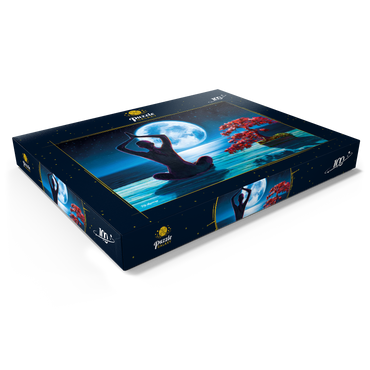 Darstellung des Puzzle Motivs Yoga with the Ocean 100 Puzzle Schachtel Ansicht1
