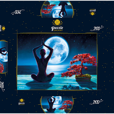 Darstellung des Puzzle Motivs Yoga with the Ocean 200 Puzzle Schachtel 3D Modell