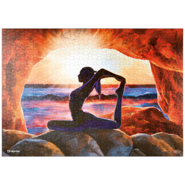 Darstellung des Puzzle Motivs puzzleplate Yoga on the Rocks 1000 Puzzle