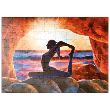 Darstellung des Puzzle Motivs puzzleplate Yoga on the Rocks 100 Puzzle