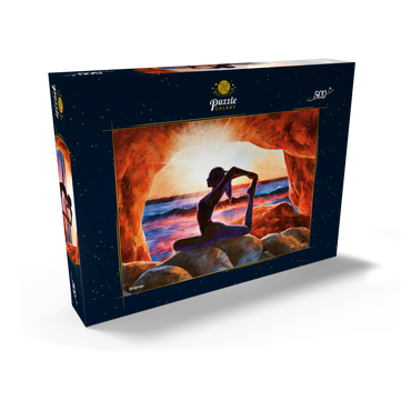 Darstellung des Puzzle Motivs Yoga on the Rocks 500 Puzzle Schachtel Ansicht2