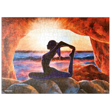 Darstellung des Puzzle Motivs puzzleplate Yoga on the Rocks 500 Puzzle